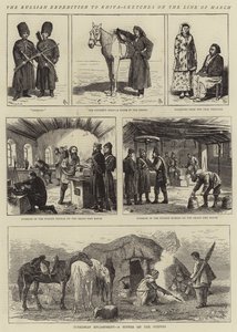 Die russische Expedition nach Chiwa, Skizzen auf der Marschlinie